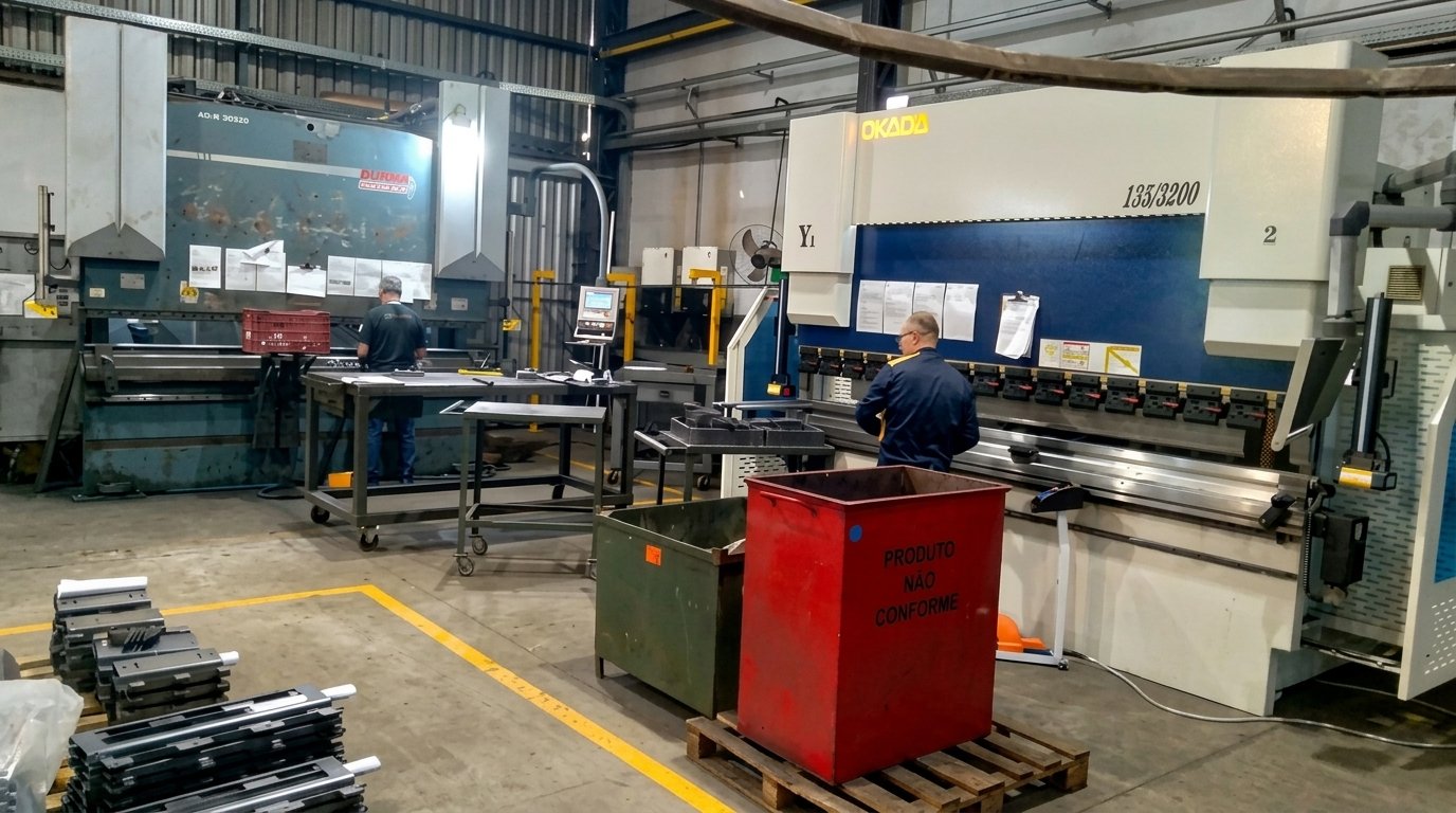 Prensa Dobradeira Hidráulica CNC Industrial
