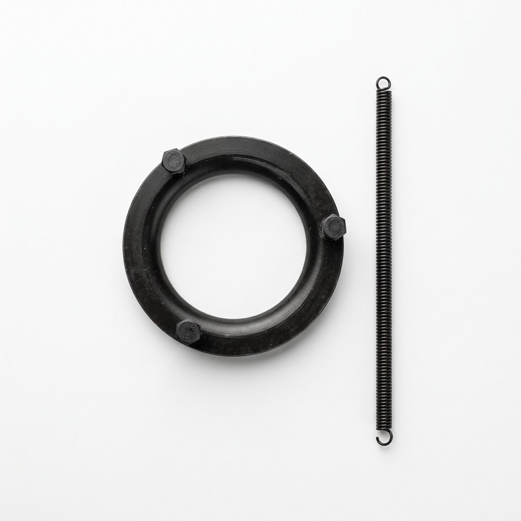 Anel de Flange Usinado e Mola de Retorno Industrial